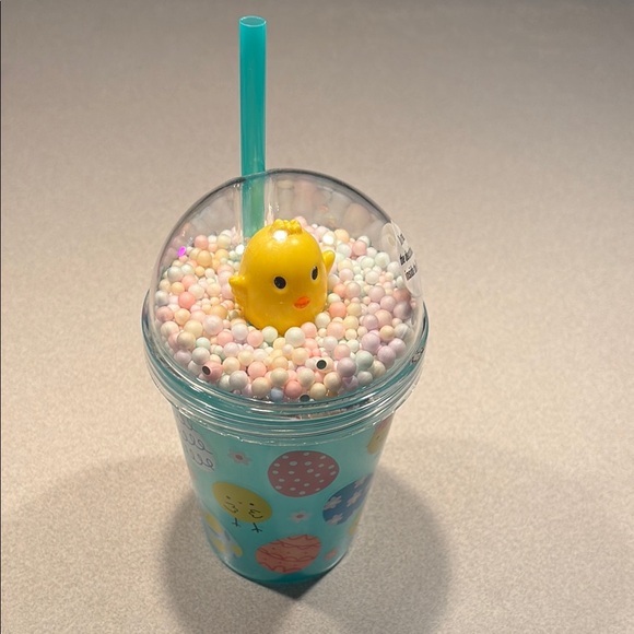 Other - Colorful Chick Party Cup with Straw